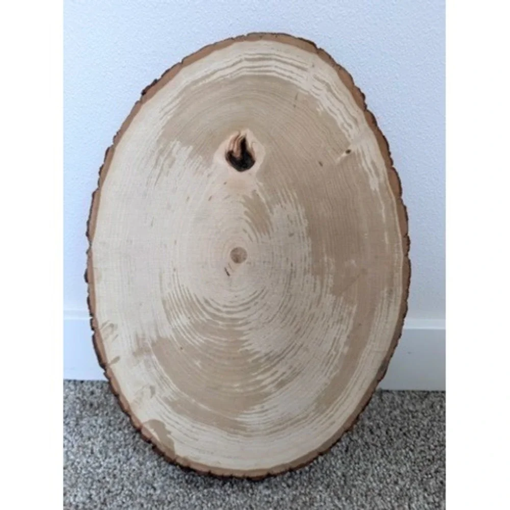 Vintage Wood Burned Wolf Art, D. Cherry Signed, Live Edge Wood Slice
